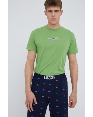 Invicta t-shirt bawełniany kolor zielony z nadrukiem