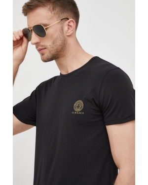 Versace t-shirt (2-pack) męski kolor czarny z nadrukiem