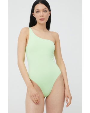Only jednoczęściowy strój kąpielowy Alba kolor zielony lekko usztywniona miseczka