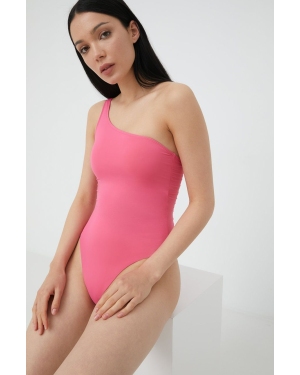Only jednoczęściowy strój kąpielowy Alba kolor różowy lekko usztywniona miseczka