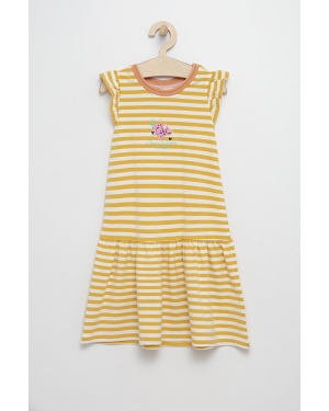 Femi Stories sukienka dziecięca kolor żółty mini prosta