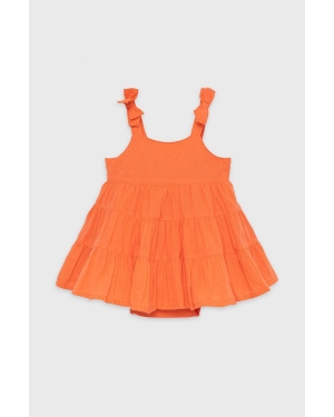 GAP sukienka dziecięca kolor pomarańczowy mini rozkloszowana