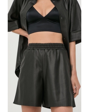 Karl Lagerfeld szorty 221W1008 damskie kolor czarny gładkie high waist