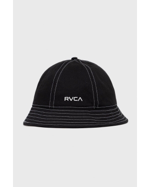 RVCA kapelusz bawełniany kolor czarny bawełniany