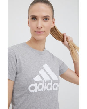 adidas t-shirt bawełniany run for the ocean H07808 kolor szary
