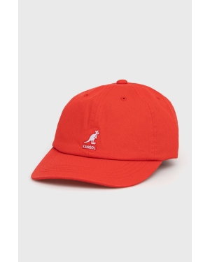 Kangol czapka bawełniana kolor czerwony z aplikacją K5165HT.CG637-CG637