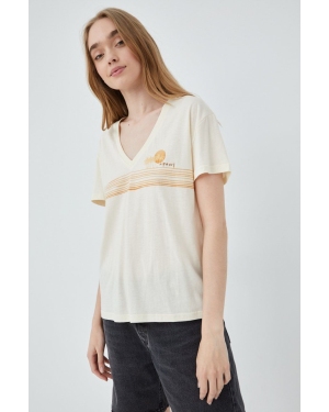 Rip Curl t-shirt damski kolor beżowy