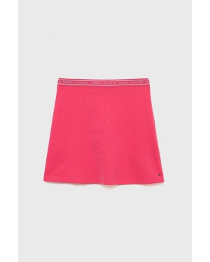 Tommy Hilfiger spódnica dziecięca kolor fioletowy mini rozkloszowana