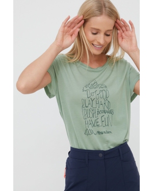 Houdini t-shirt Tree Message damski kolor zielony