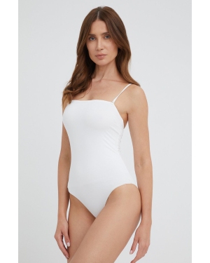 Only jednoczęściowy strój kąpielowy Aline kolor biały miękka miseczka
