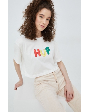 HUF t-shirt bawełniany kolor biały