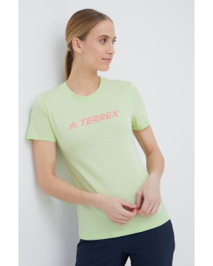 adidas TERREX t-shirt bawełniany HE1645 kolor zielony