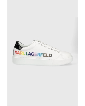 Karl Lagerfeld sneakersy skórzane MAXI KUP KL52226.01M kolor biały
