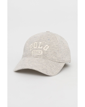 Polo Ralph Lauren czapka 710870233001 kolor szary z aplikacją