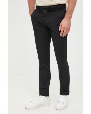 Tommy Hilfiger spodnie męskie kolor czarny w fasonie chinos MW0MW26619
