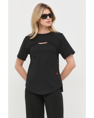 Victoria Beckham t-shirt bawełniany kolor czarny