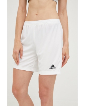 adidas Performance szorty treningowe Entrada 22 damskie kolor biały gładkie high waist