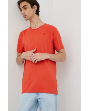 G-Star Raw t-shirt bawełniany D16411.336 kolor pomarańczowy gładki