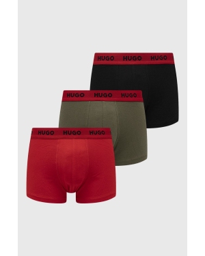 HUGO bokserki (3-pack) męskie kolor czerwony