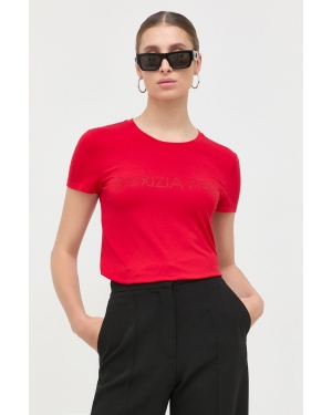 Patrizia Pepe t-shirt damski kolor czerwony