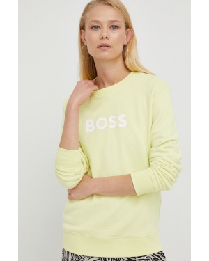 BOSS bluza bawełniana damska kolor zielony 50468357