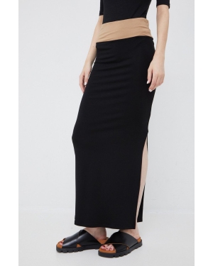 Calvin Klein spódnica kolor czarny maxi prosta