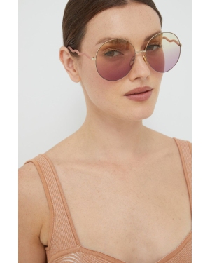 Chloé okulary przeciwsłoneczne damskie kolor fioletowy