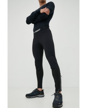 adidas TERREX legginsy sportowe Agravic męskie kolor czarny gładkie