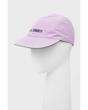 adidas TERREX czapka z daszkiem kolor fioletowy z nadrukiem