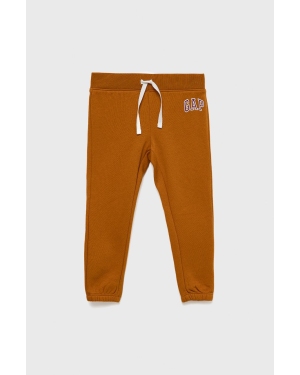 GAP spodnie dresowe dziecięce kolor pomarańczowy z nadrukiem