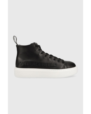 Karl Lagerfeld sneakersy skórzane MAXI KUP KL62255A kolor czarny