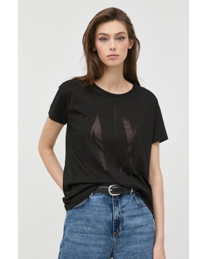 Armani Exchange t-shirt damski kolor czarny 8NYTHX YJ8XZ NOS