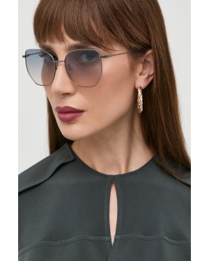 MCQ okulary przeciwsłoneczne damskie kolor granatowy