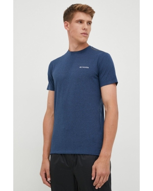 Columbia T-shirt sportowy Tech Trail kolor granatowy melanżowy
