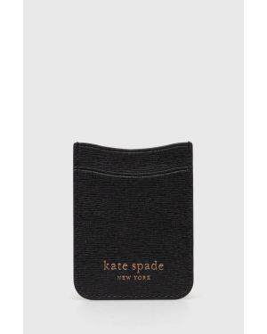 Kate Spade etui na kartę skórzane kolor czarny