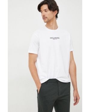 Paul&Shark t-shirt bawełniany kolor biały z nadrukiem