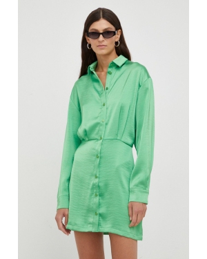 Samsoe Samsoe sukienka kolor zielony mini prosta