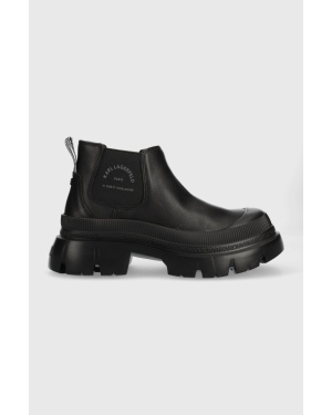 Karl Lagerfeld sztyblety TREKKA MAX damskie kolor czarny na platformie