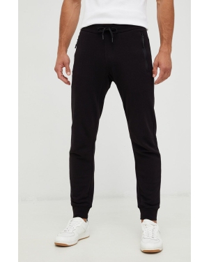 Armani Exchange spodnie męskie kolor czarny gładkie