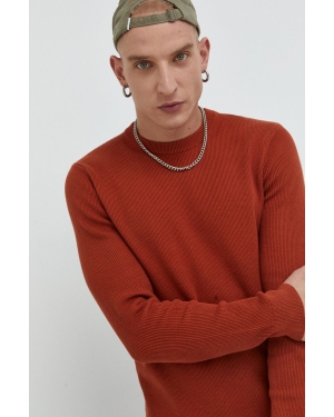 Only & Sons sweter męski kolor pomarańczowy