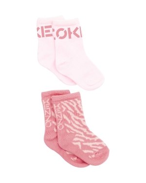 Kenzo Kids skarpetki dziecięce (2-pack) kolor różowy