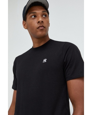 47brand t-shirt bawełniany MLB New York Yankees kolor czarny gładki BB017TEMBRT562256JK