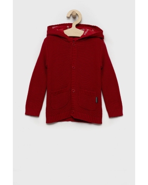 Guess sweter bawełniany dziecięcy kolor czerwony lekki