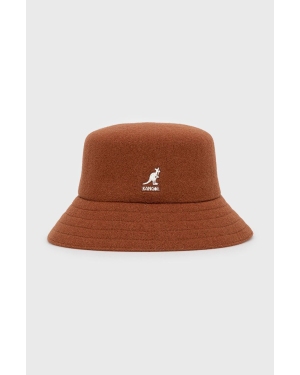Kangol kapelusz wełniany kolor brązowy wełniany