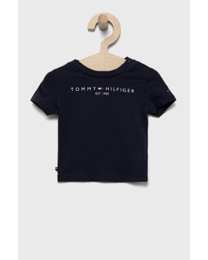 Tommy Hilfiger t-shirt dziecięcy kolor granatowy KN0KN01487