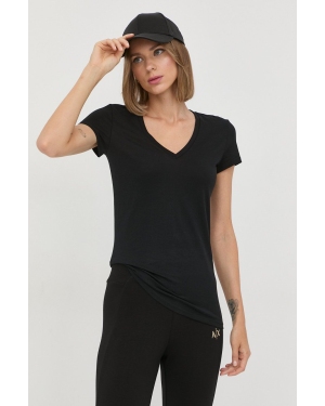 Armani Exchange t-shirt bawełniany kolor czarny 8NYTDH YJ16Z NOS