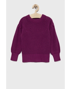 GAP sweter bawełniany dziecięcy kolor fioletowy lekki