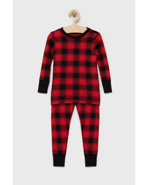 GAP piżama bawełniana dziecięca kolor czerwony wzorzysta
