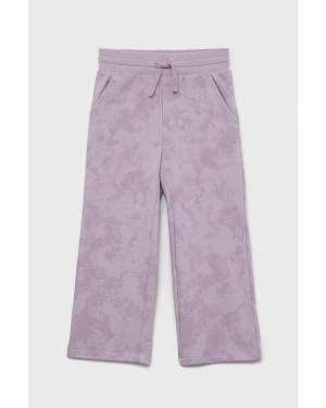 GAP spodnie dresowe dziecięce kolor fioletowy wzorzyste