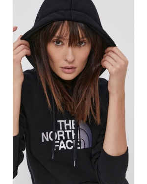 The North Face bluza bawełniana damska kolor czarny z kapturem NF0A55ECJK31